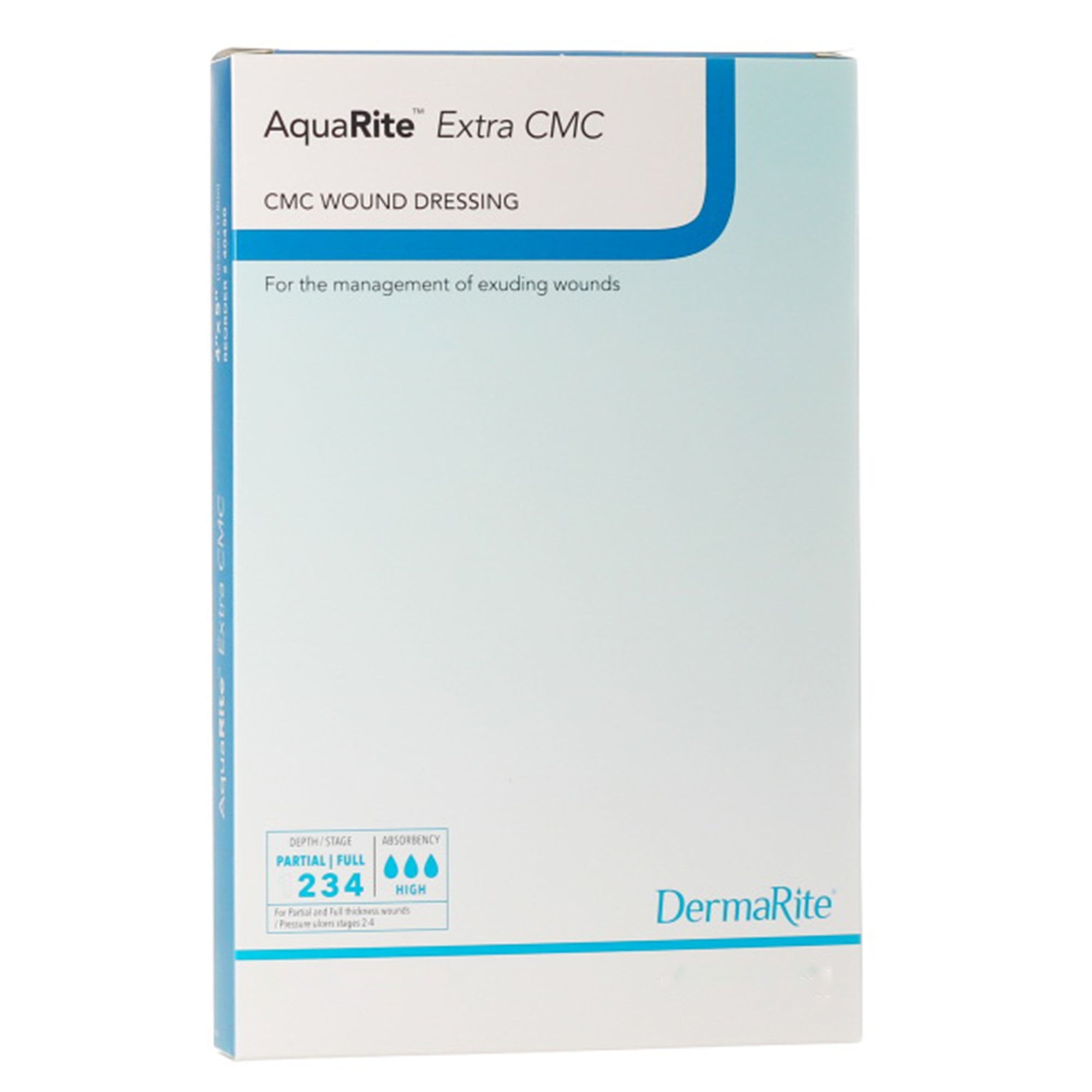 Cellulose Dressing AquaRite Extra CMC Sodium Carboxymethyl Cellulose (CMC) 6 X 6 Inch