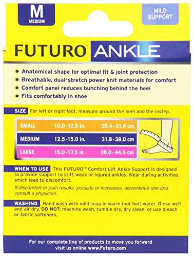Futuro Comfort Lift Ankle Support, 76582EN, Medium (Pack of 2)
