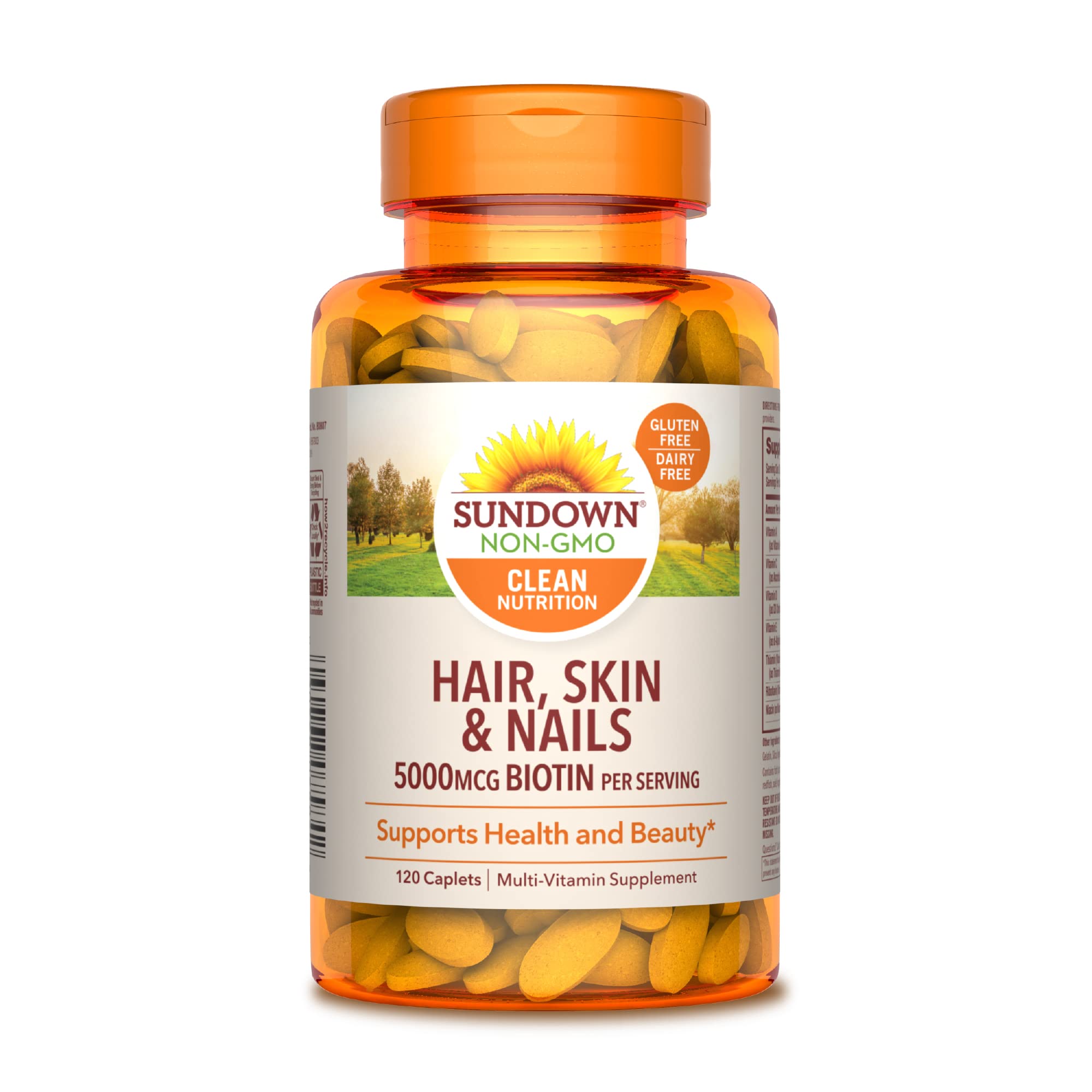 Sundown Naturals Hair, Skin & Nails, 120 Caplets (65287)