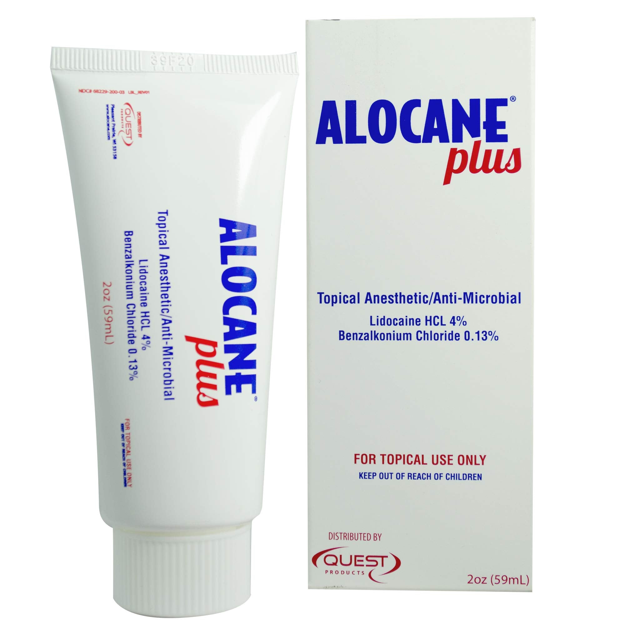 Alocane Plus Topical Anesthetic Emergency Burn Gel Maximum Strength 4% Lidocaine, Commercial Grade, for Restaurants, Manufacturing, Other Heat Related Work Environments, Commercial Use Only, 2 Ounce
