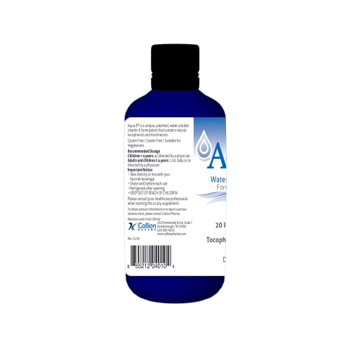 UNIQUE E A.C. Grace Company, Aqua-E Water-Soluble Vitamin E, Tocopherols & Tocotrienols, 8 fl oz (237 ml)