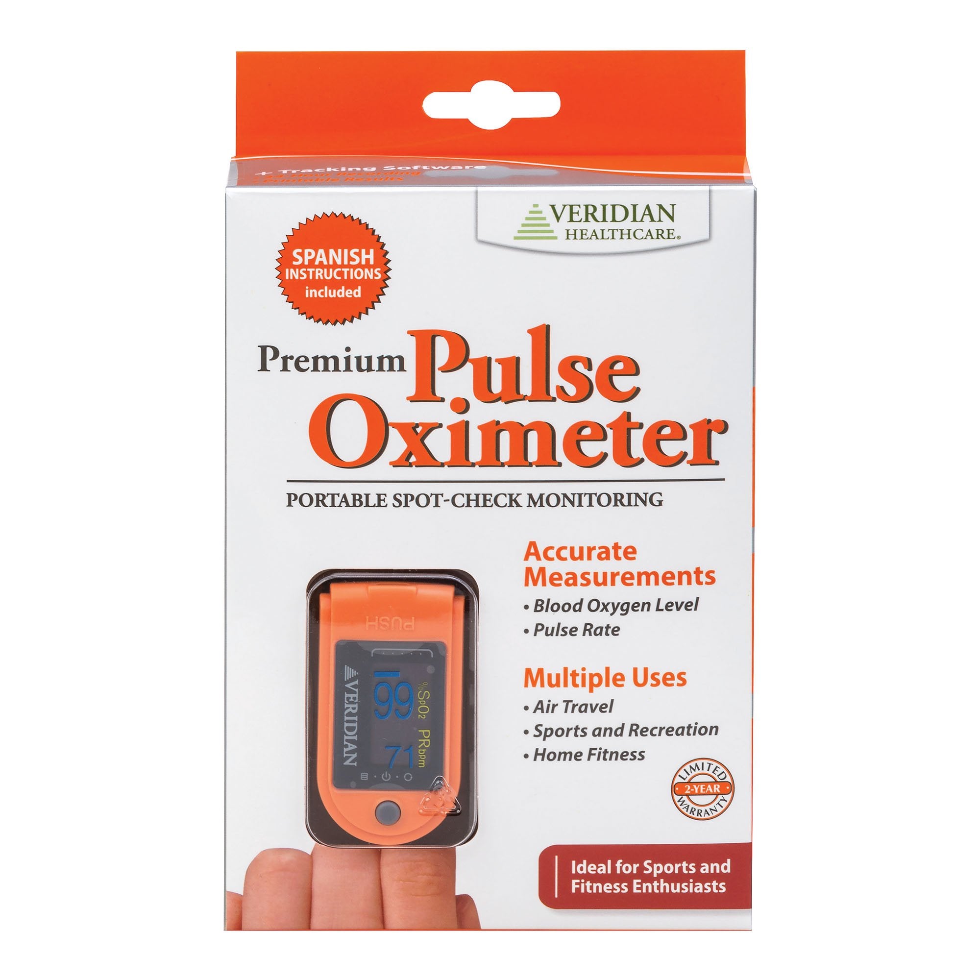 Fingertip Pulse Oximeter Veridian Adult/Pediatric