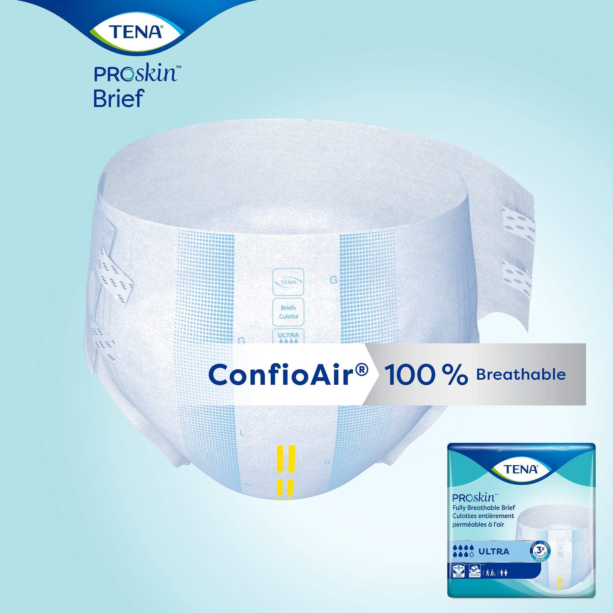 Unisex Adult Incontinence Brief TENA ProSkin Ultra X-Large Disposable Heavy Absorbency
