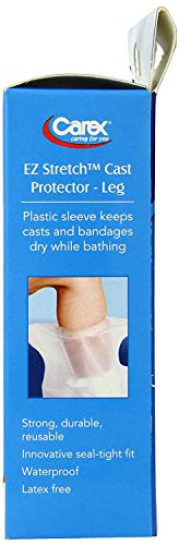 Carex EZ Stretch Cast Cover and Cast Protector for Shower - Waterproof Cast Cover Leg
