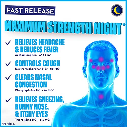 Mucinex Maximum Strength Sinus-Max (Day) Pressure, Pain & Cough & Nightshift (Night) Sinus Caplets, Fast Release, Powerful Multi-Symptom Relief, 20 caplets (12 Day time + 8 Night time)