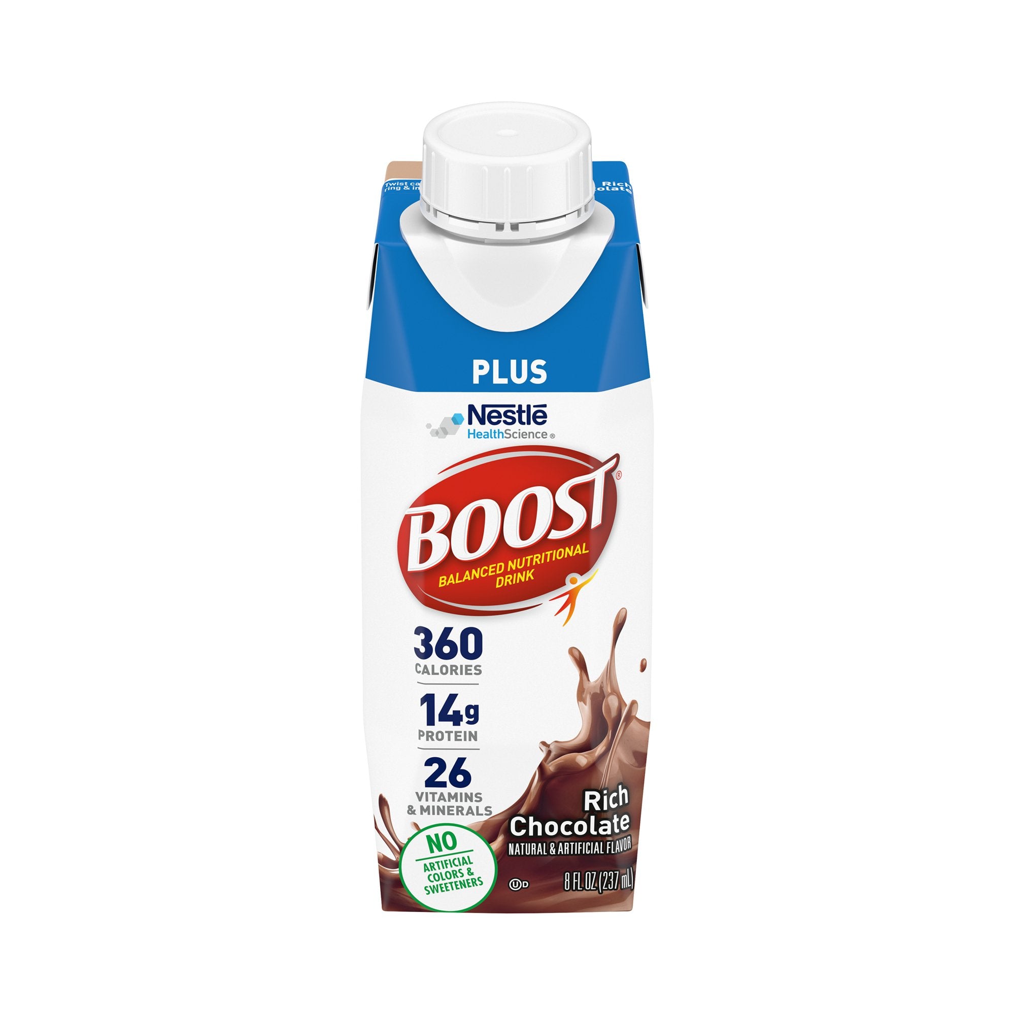 Oral Supplement Boost Plus Rich Chocolate Flavor Liquid 8 oz. Carton