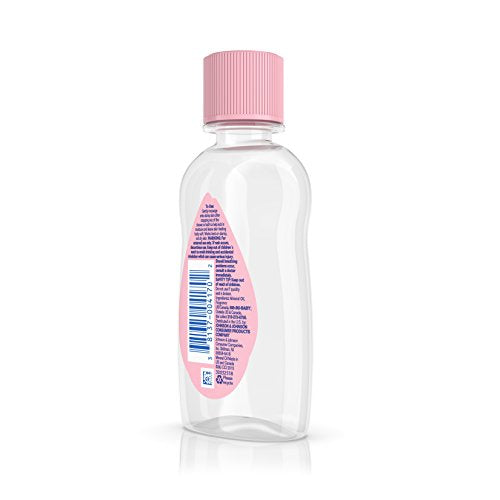 Johnson's Baby Oil, Pure Mineral Oil to Prevent Moisture Loss, Hypoallergenic, Original 3 fl. oz