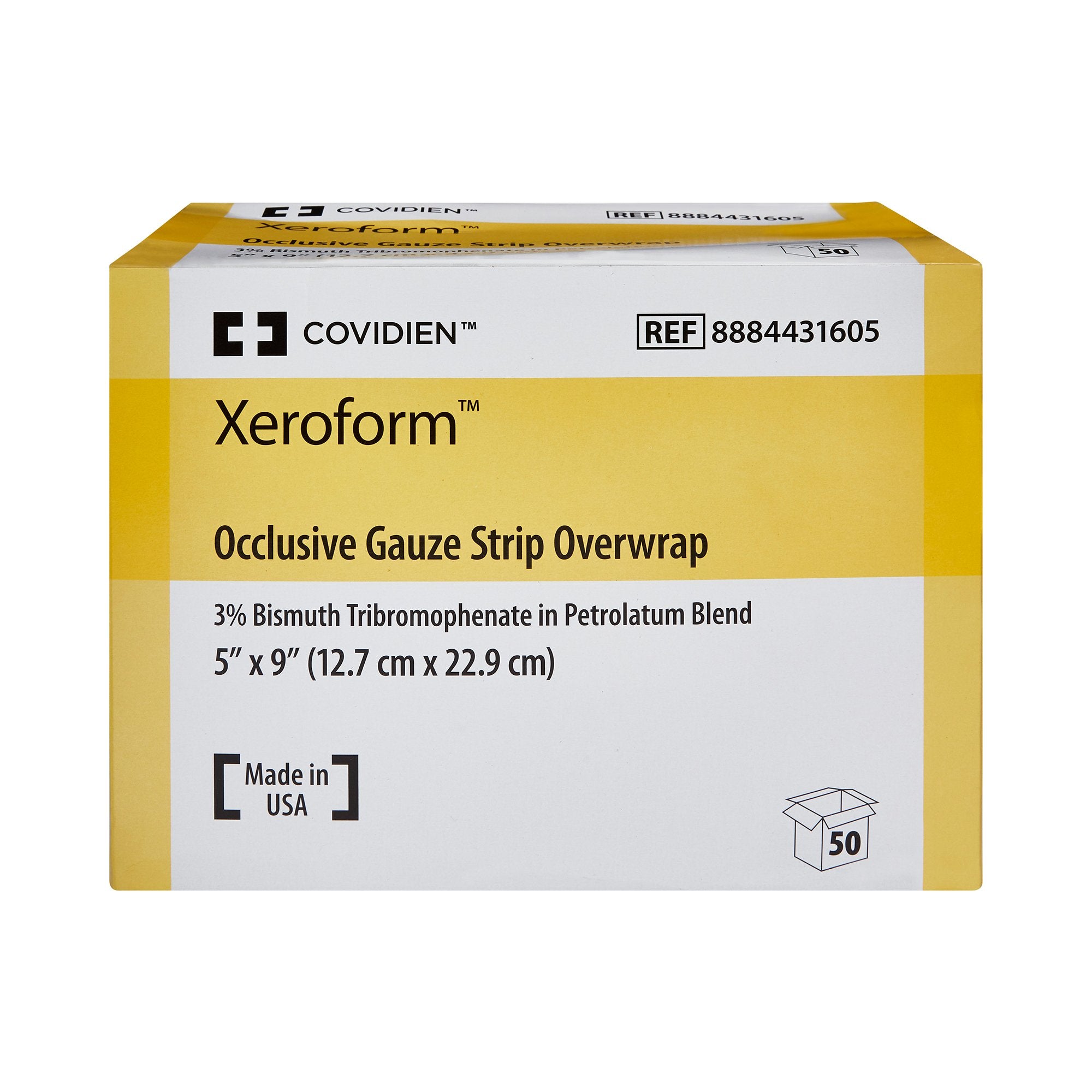 Xeroform Petrolatum Impregnated Dressing Xeroform Occlusive Strip 5 X 9 Inch Sterile