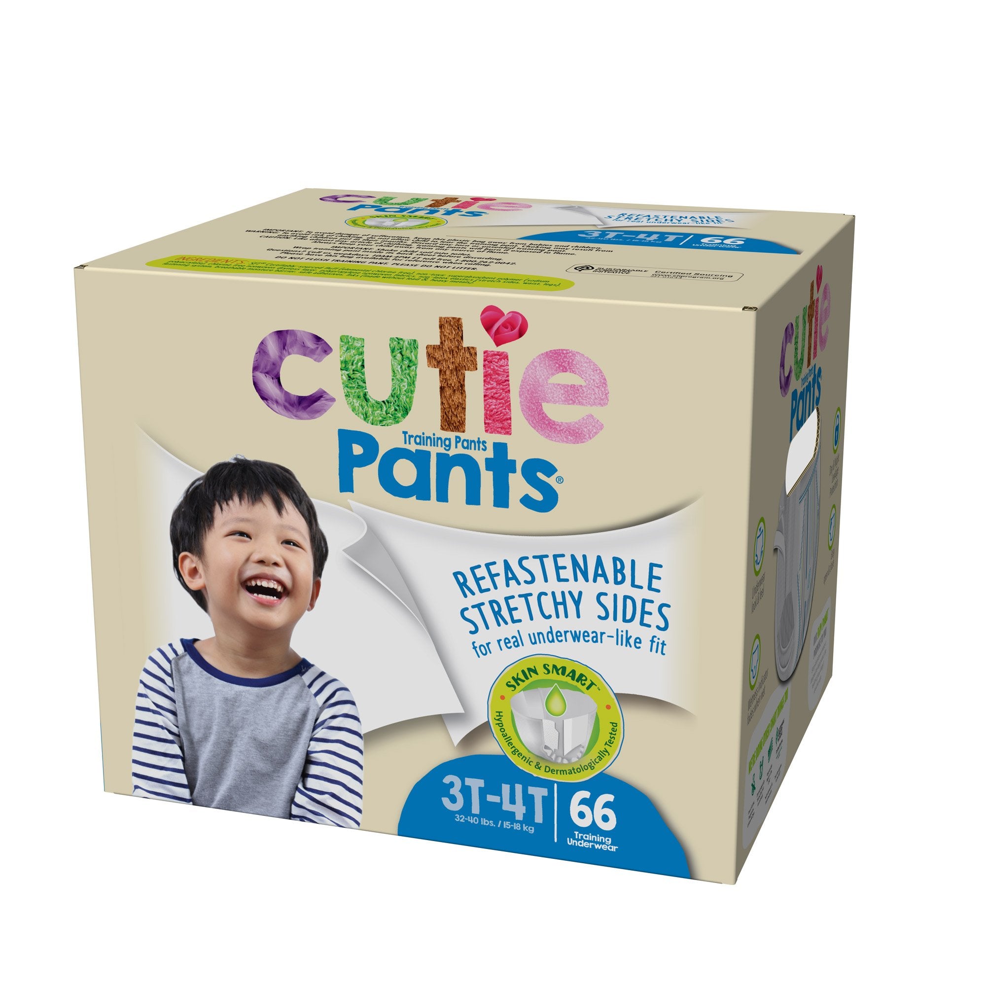 Male Toddler Training Pants Cutie Pants Size 3T to 4T Disposable Heavy Absorbency
