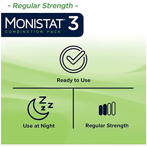 MONISTAT 3-Dose Yeast Infection Treatment For Women, 3 Prefilled Applicators & External Itch Cream