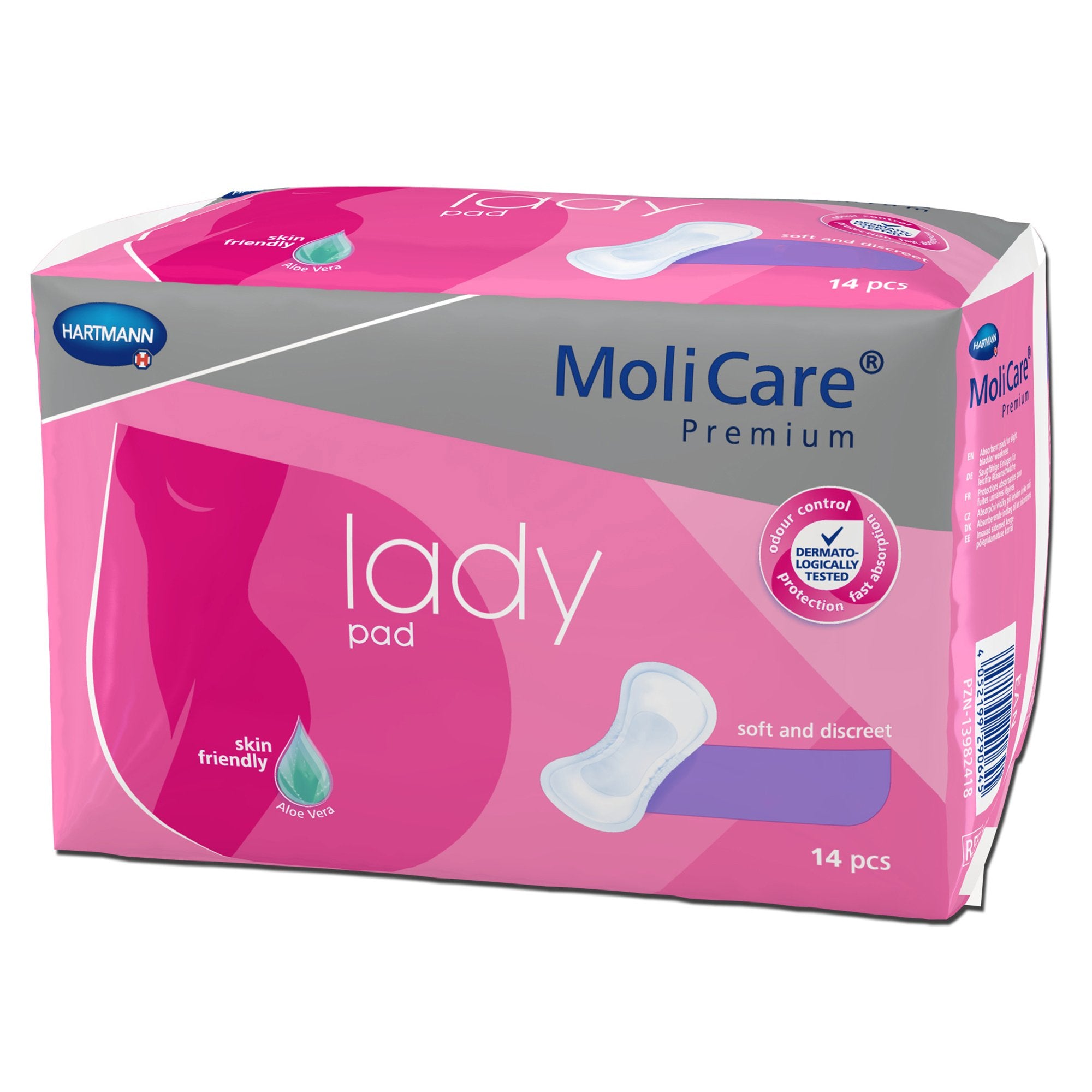 Bladder Control Pad MoliCare Premium Lady Pads 3 X 8-1/2 Inch Light Absorbency Polymer Core One Size Fits Most