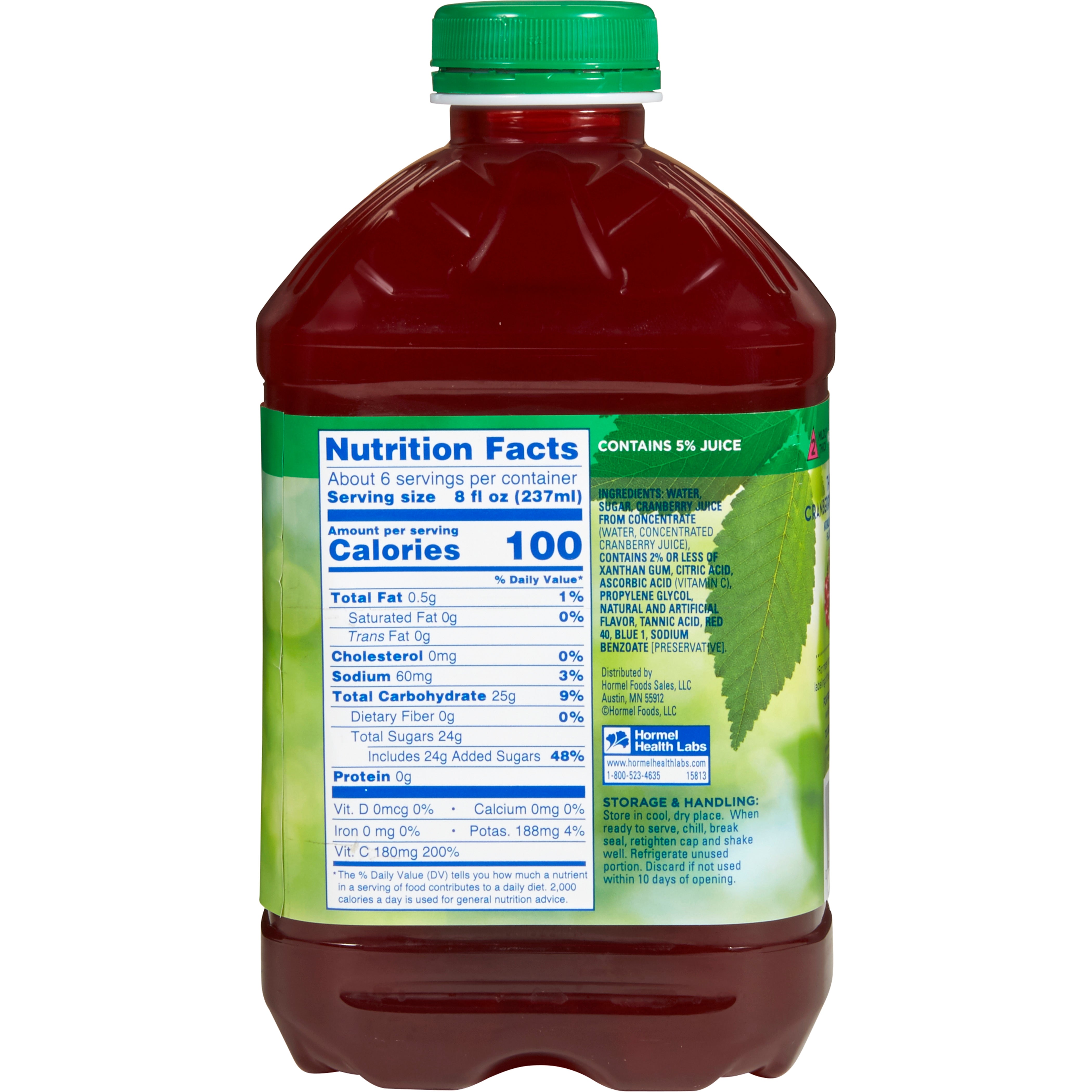 Thickened Beverage Thick & Easy 46 oz. Bottle Cranberry Juice Cocktail Flavor Liquid IDDSI Level 2 Mildly Thick