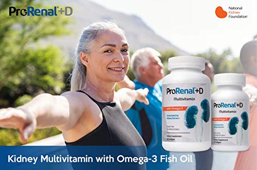 ProRenal+D with Omega-3 Fish Oil Kidney Multivitamin 180-Day Supply