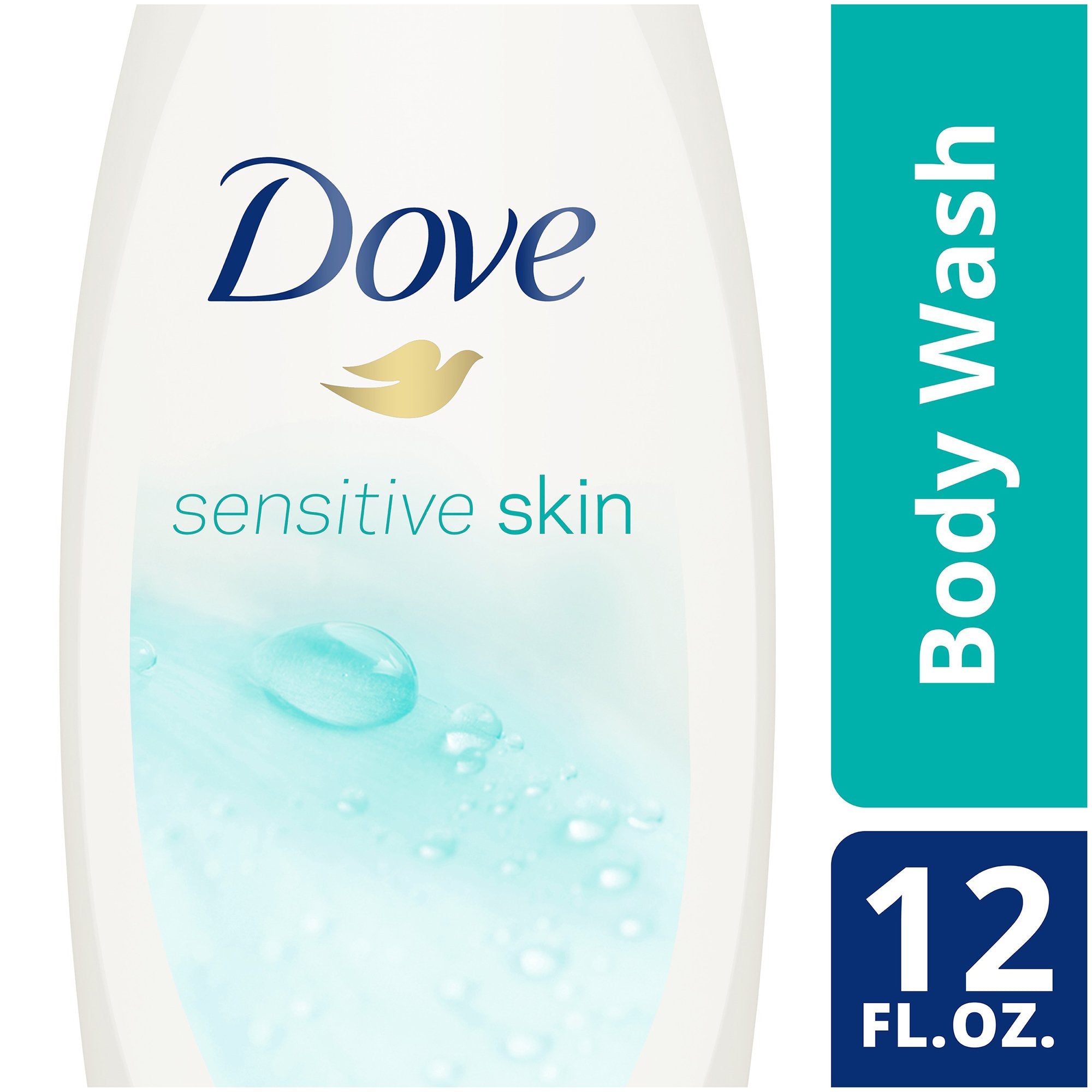 Body Wash Dove Sensitive Skin Liquid 12 oz. Bottle Unscented