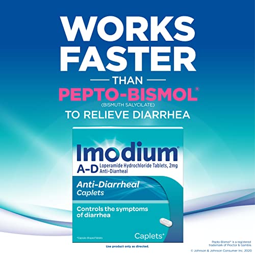 Imodium A-D Diarrhea Relief Caplets with Loperamide HCl