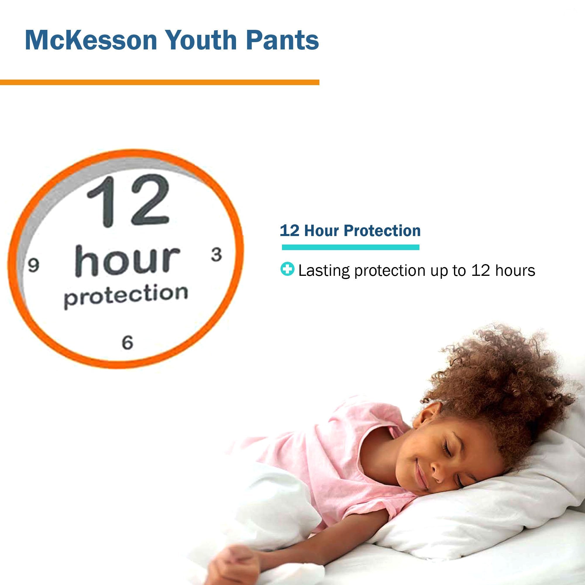 Unisex Youth Absorbent Underwear McKesson Pull On with Tear Away Seams Large / X-Large Disposable Heavy Absorbency