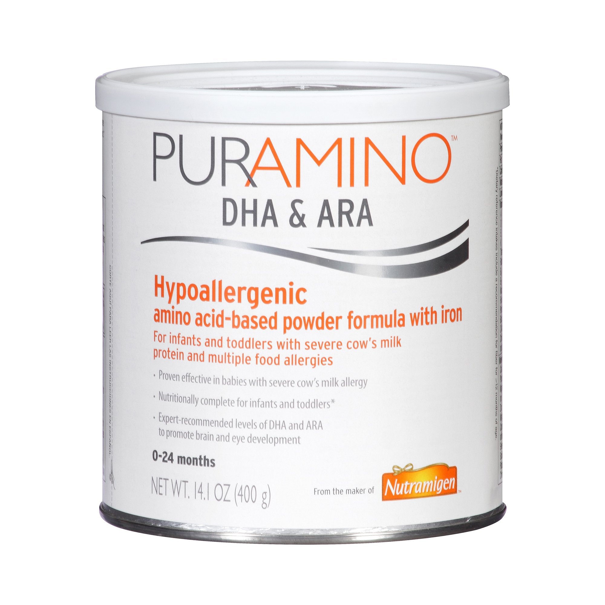 Infant Formula PurAmino 14.1 oz. Can Powder Amino Acid Cow's Milk Allergy
