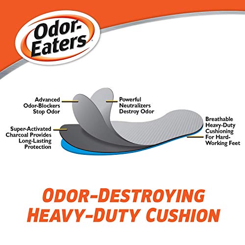 Odor-Eaters Ultra Durable, Heavy Duty Cushioning Insoles, 1 pair (Pack of 4)
