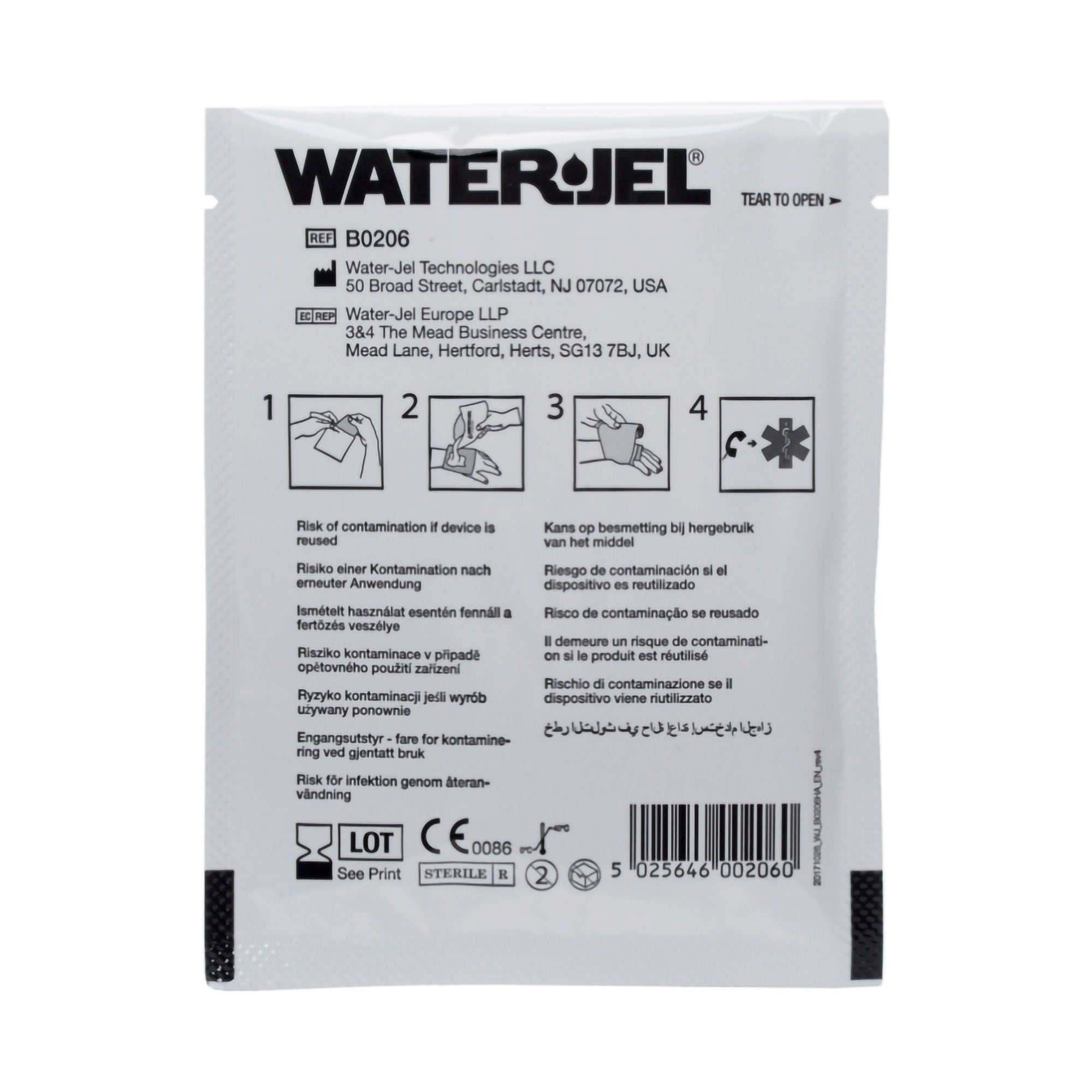 Burn Dressing Water-Jel 2 X 6 Inch Rectangle Sterile