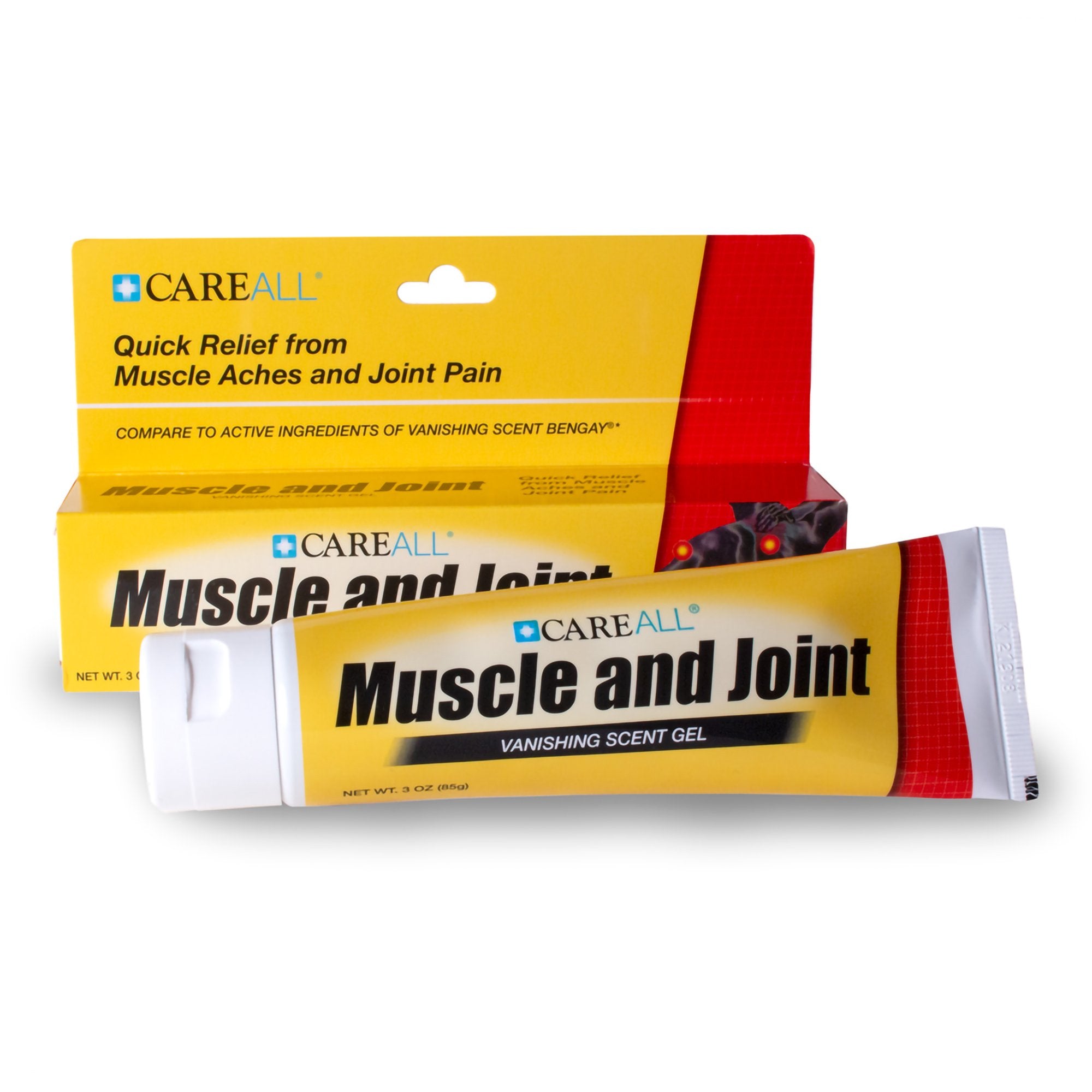 Topical Pain Relief CareAll Muscle and Joint 2.5% Strength Menthol Topical Gel 3 oz.