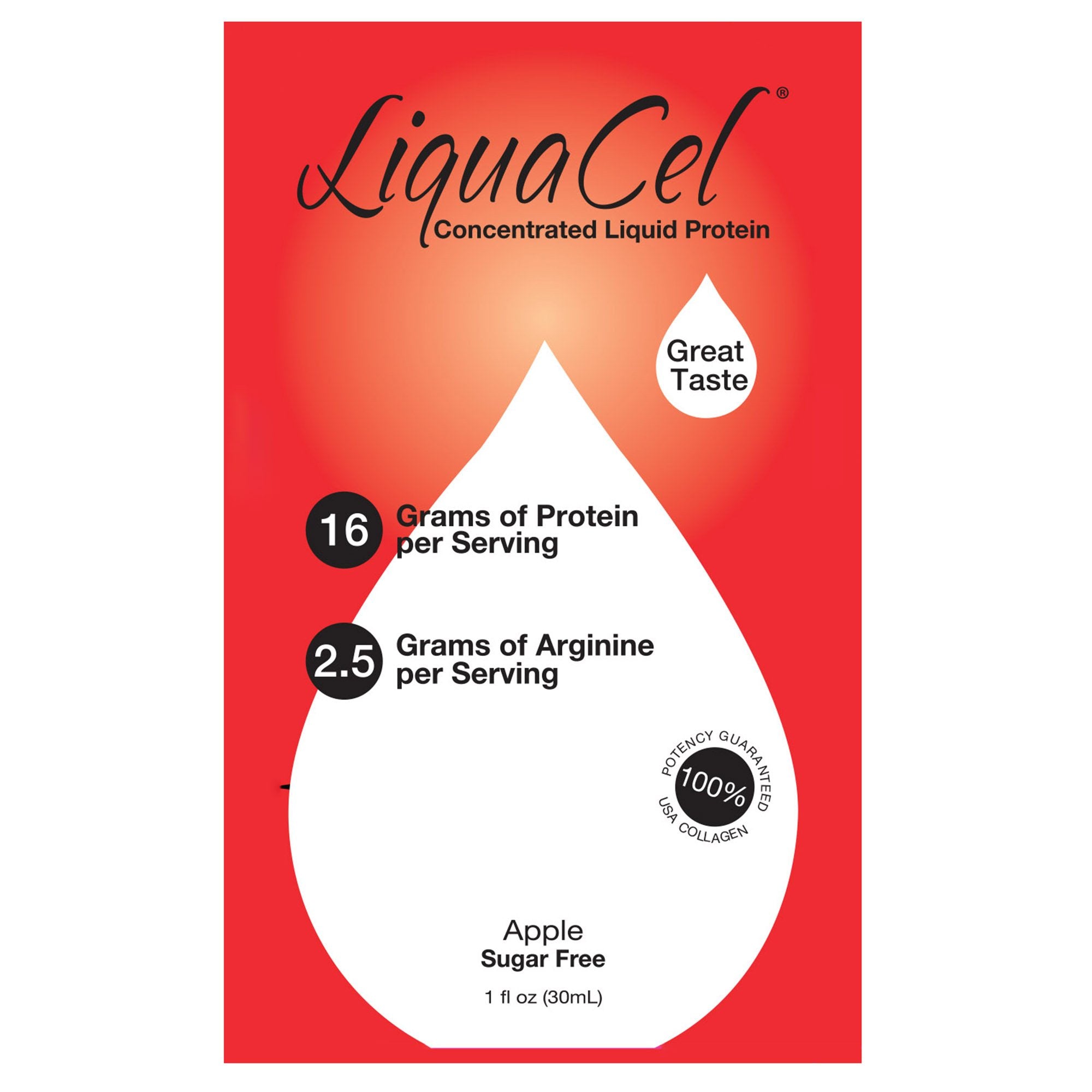 Oral Supplement LiquaCel Apple Flavor Liquid 1 oz. Individual Packet
