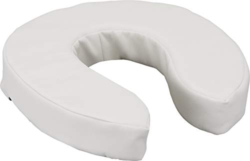 NOVA Medical Products Toilet Seat Cushion, 2 Padded Toilet Seat Attachment Cover, For Standard and Elongated Toilet Seats, White
