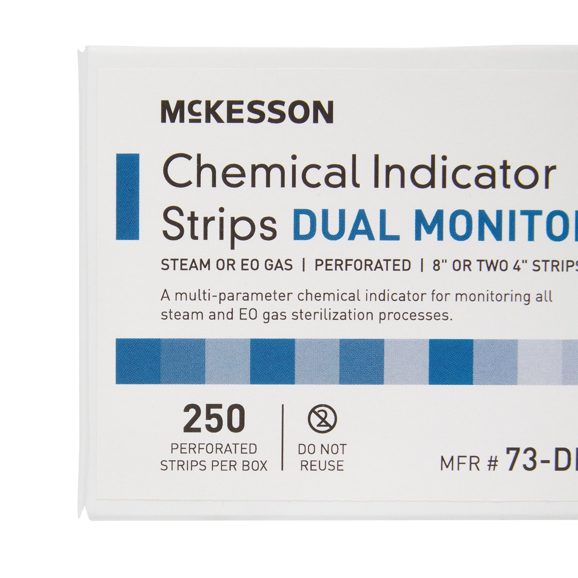 McKesson Sterilization Chemical Indicator Strip Steam / EO Gas 8 Inch