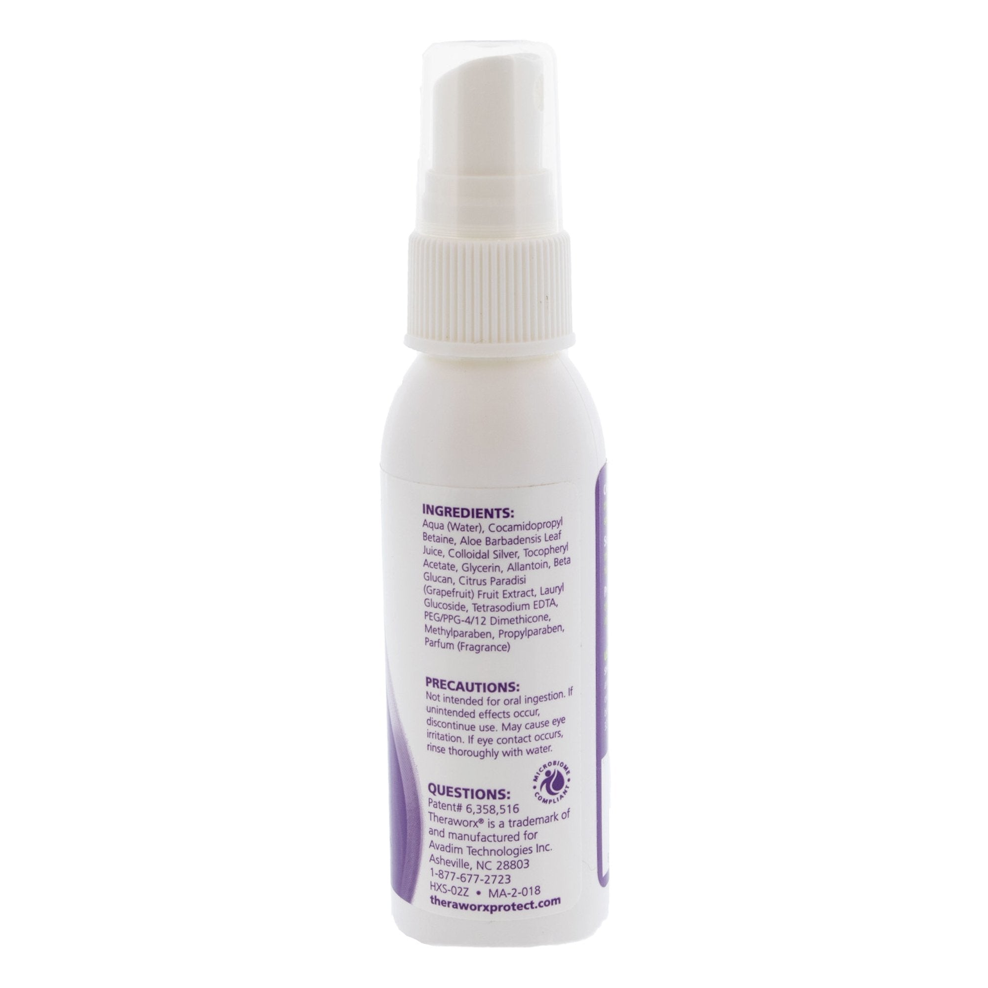 Rinse-Free Cleanser Theraworx Protect Advanced Hygiene and Barrier System Liquid 1.7 oz. Pump Bottle Lavender Scent