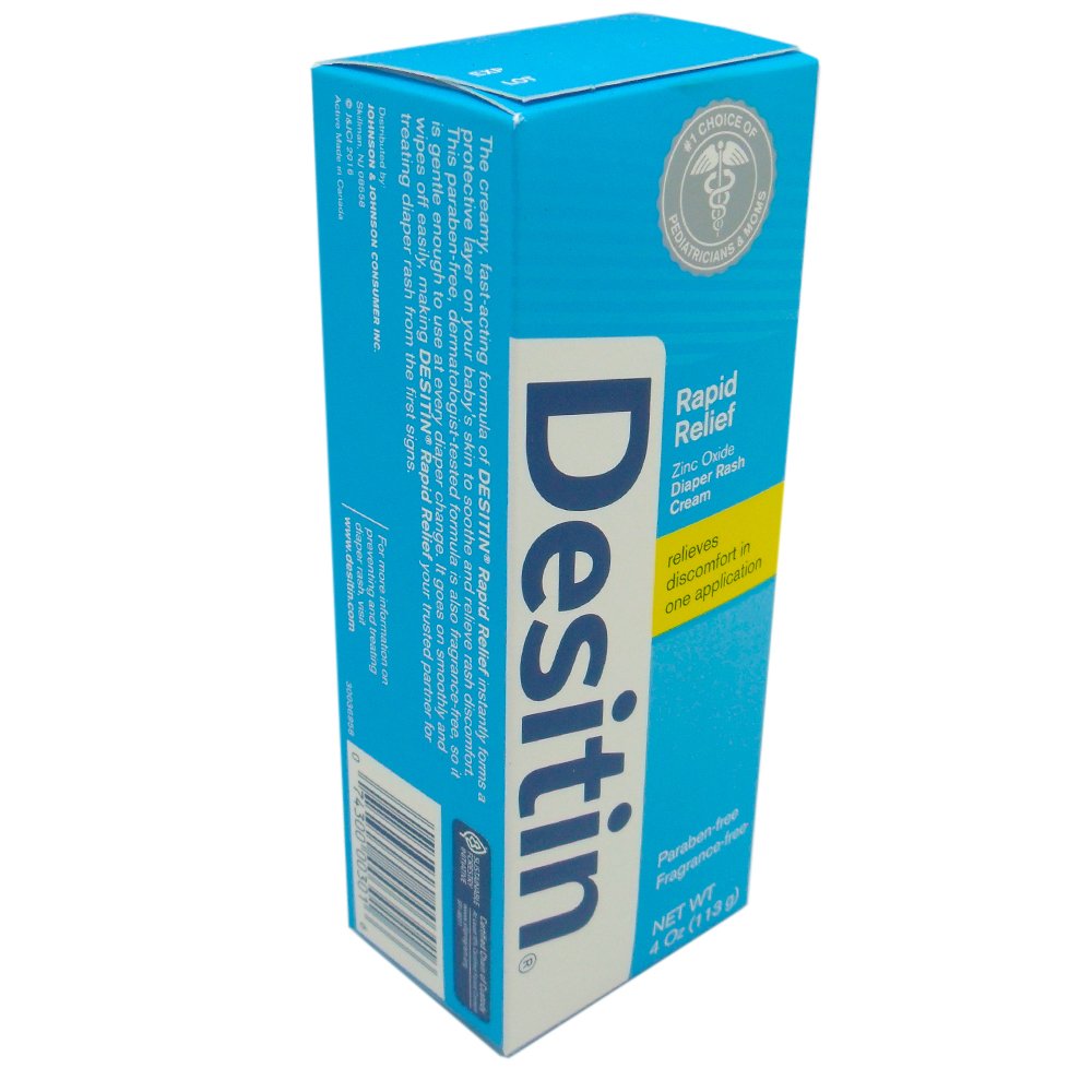 Desitin Daily Defense Baby Cream with Zinc Oxide to Treat, Relieve & Prevent Diaper Rash, Hypoallergenic, Dye, Phthalate & Paraben-Free, 4 Oz