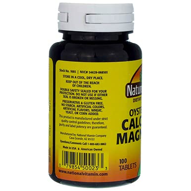 Nature's Blend Oyster Shell Calcium & Magnesium 100 Tabs (079854500233-1a)