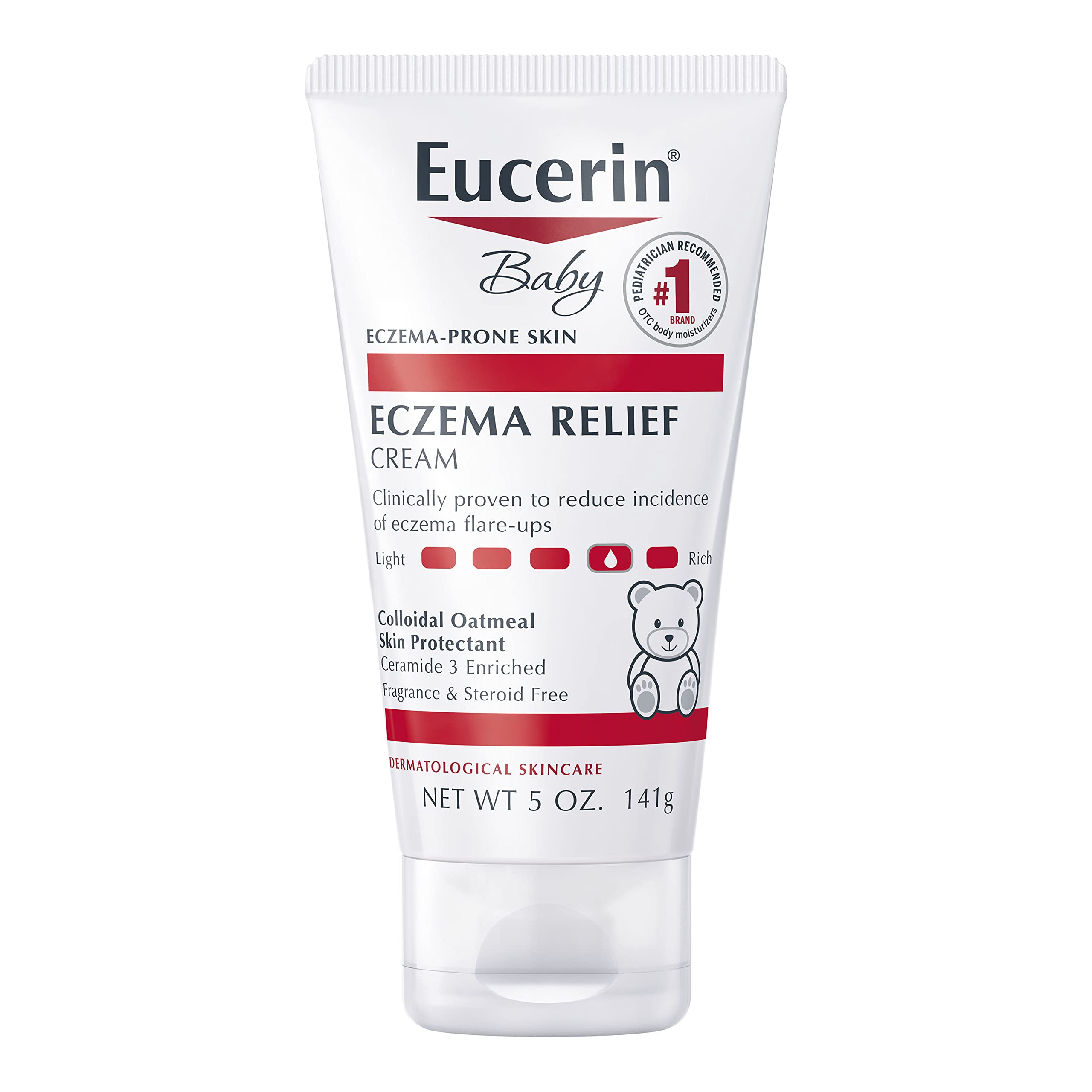 Eucerin Baby Eczema Relief Body Cream - Steroid & Fragrance Free for 3+ Months of Age - 5 oz. Tube