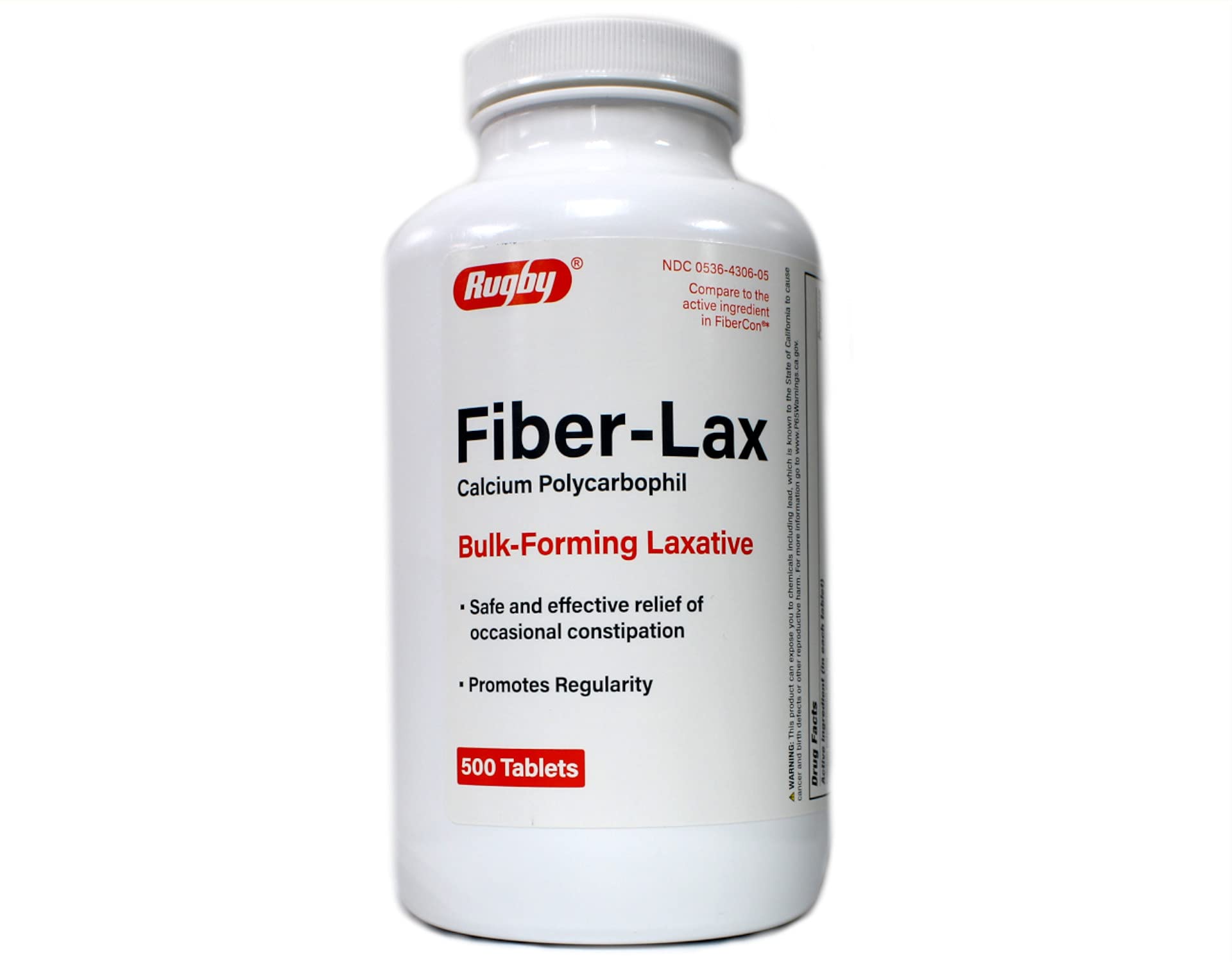 Fiber-Lax Tablets 500 Mg, 500 ea