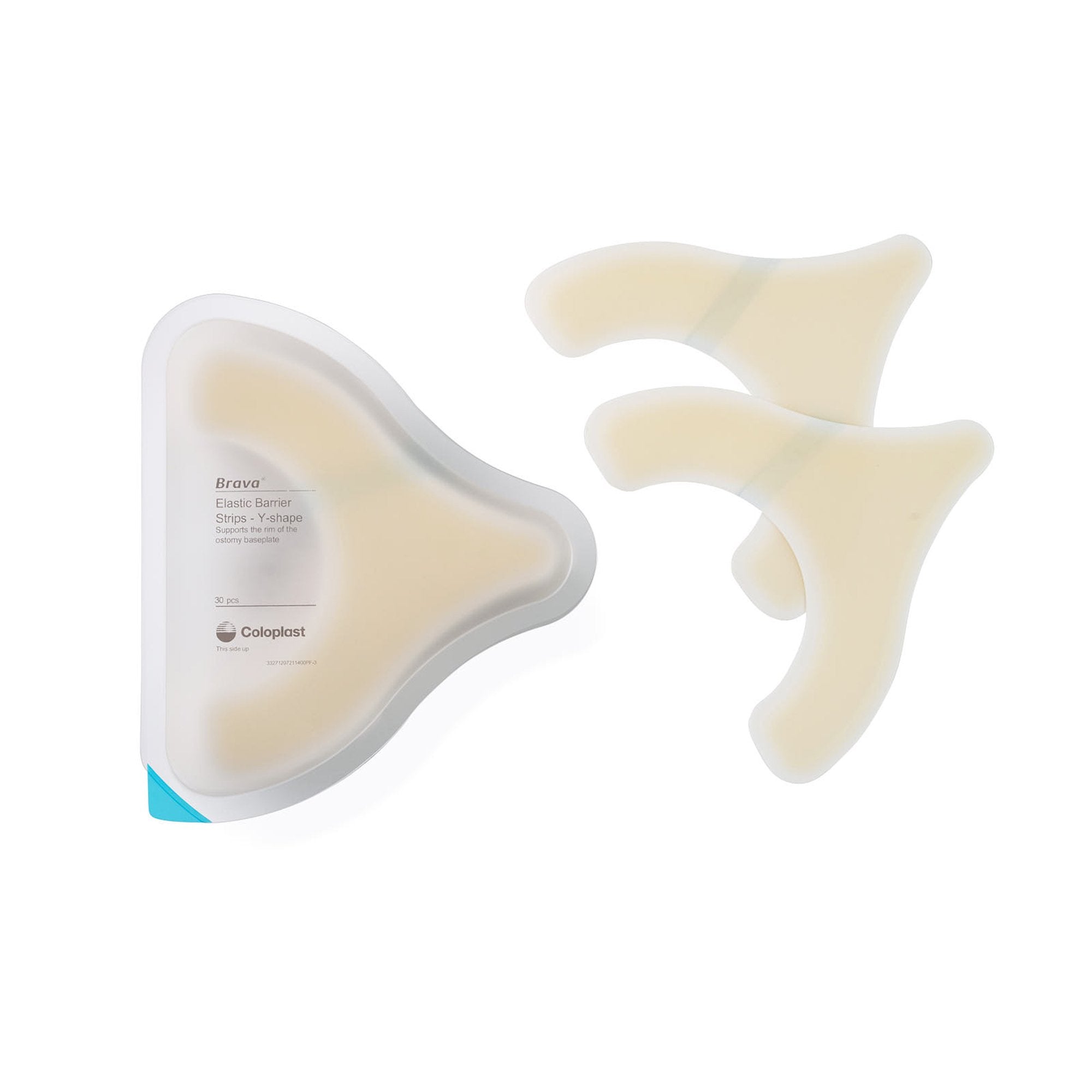 Skin Barrier Strip Brava Moldable, Standard Wear Adhesive without Tape Without Flange Universal System Hydrocolloid 1/2 Curve