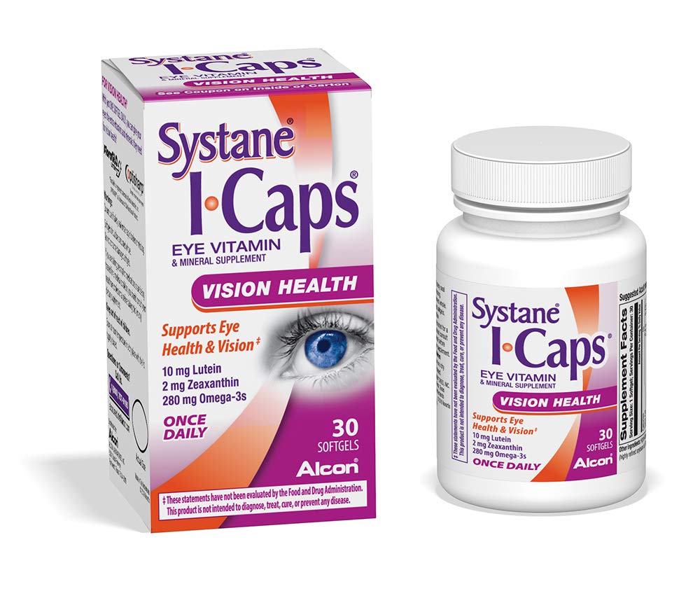 Systane ICaps Eye Vitamin & Mineral Supplement, Vision Health Formula, 30 Softgels