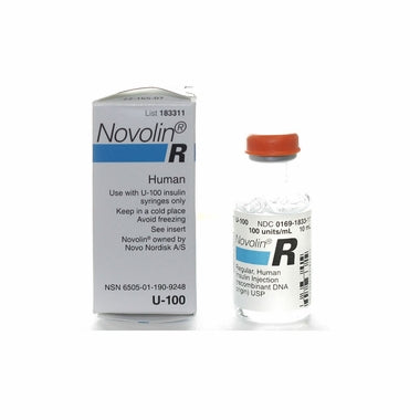 Novolin R 100unit/ml Solution 10ml Vial - 1 vial