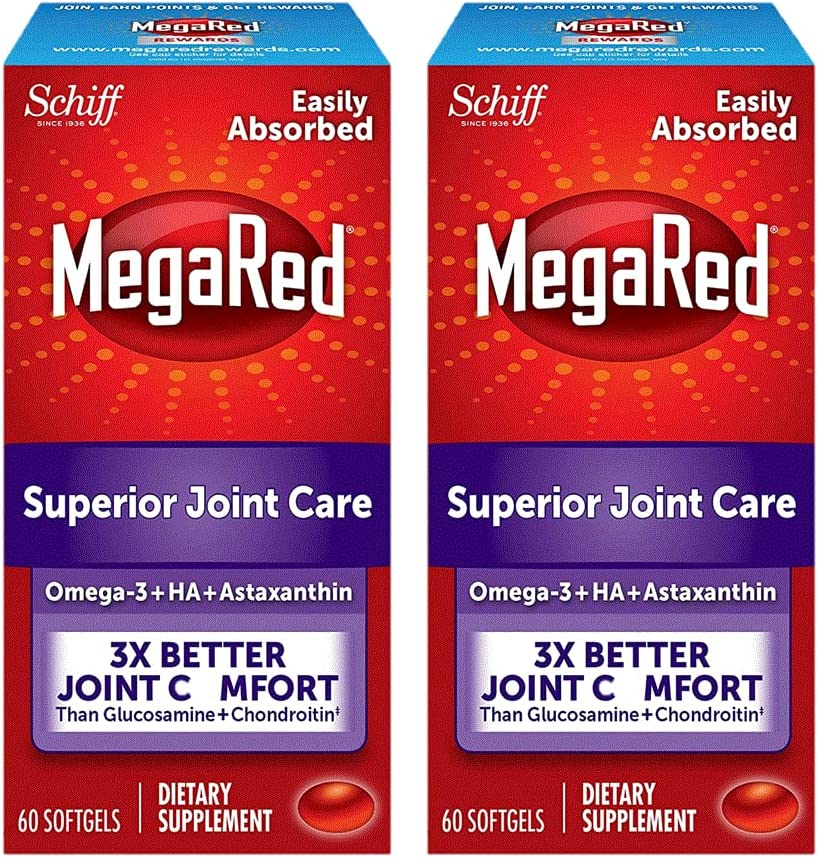 MegaRed Joint Care Omega - 3 Krill Oil and Joint Supplement - 60 Softgels