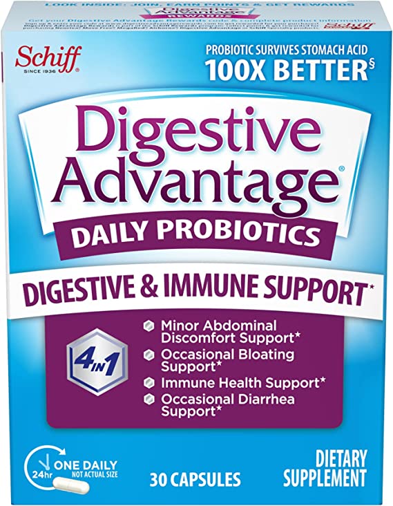 Digestive Advantage Probiotics Digestive Health and Immune Support Supplement Capsules - 30 Count