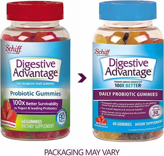 Digestive Advantage Probiotic Dietary Supplement Gummies 60 Count