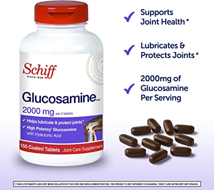 Schiff Glucosamine Hyaluronic Acid Joint Care Supplement Tablet - 2000mg (150 Count)