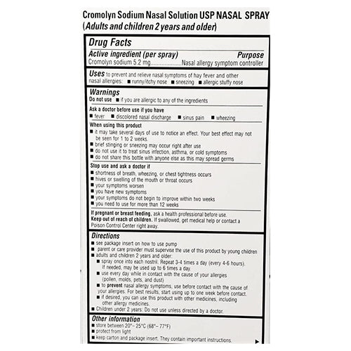 HealthGuard Cromolyn Sodium Nasal Solution USP 0.88oz