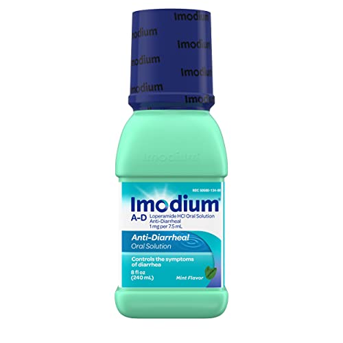 Imodium A-D Liquid Anti-Diarrheal Medicine with Loperamide Hydrochloride, Mint, 8 fl. oz