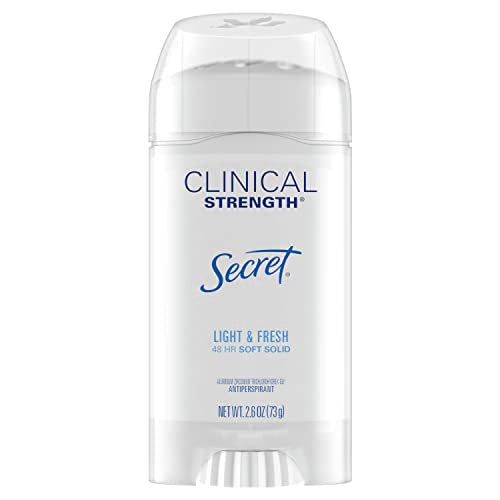 Secret Antiperspirant and Deodorant for Women Clinical Strength Soft Solid Light and Fresh 2.6 Oz