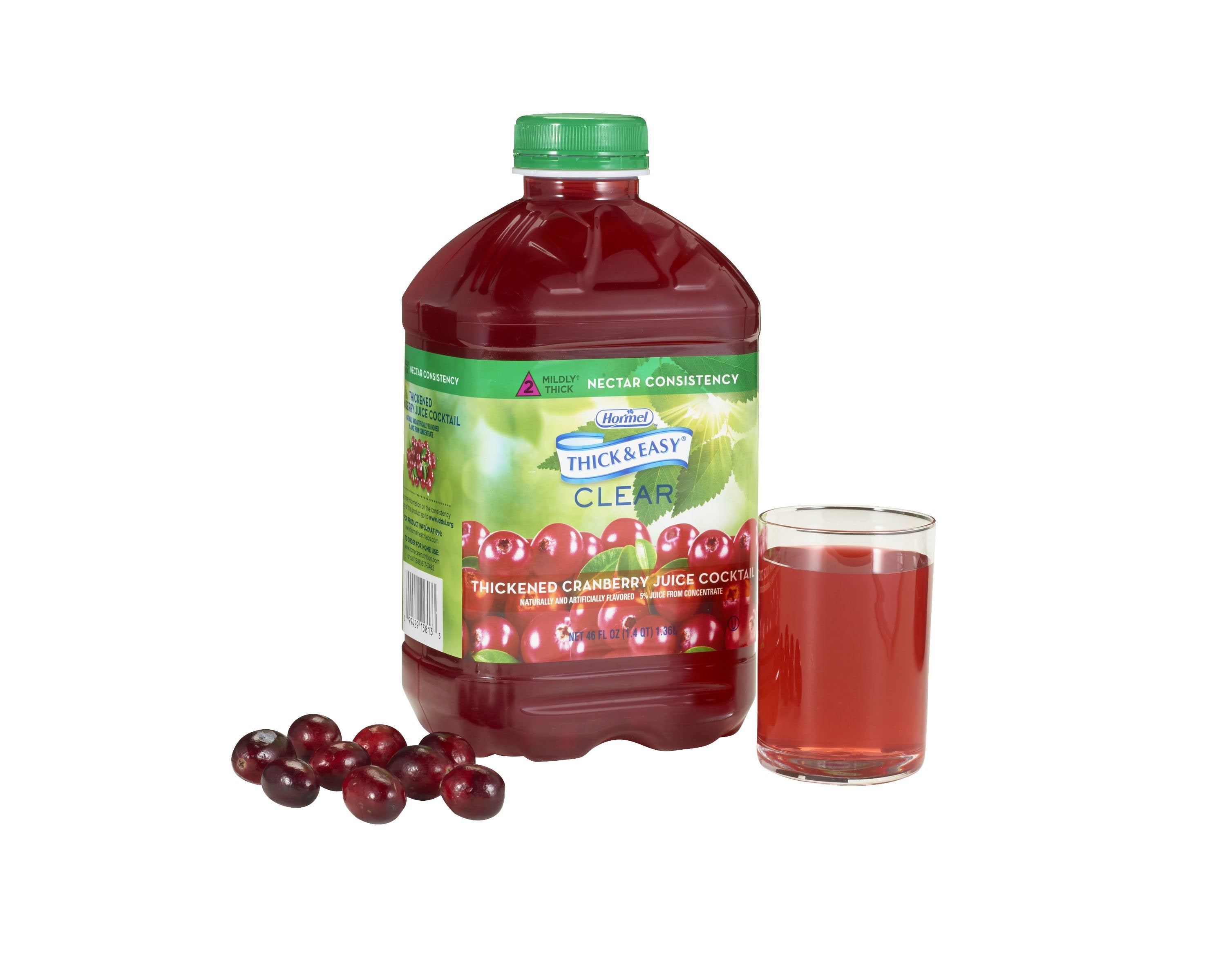 Thickened Beverage Thick & Easy 46 oz. Bottle Cranberry Juice Cocktail Flavor Liquid IDDSI Level 2 Mildly Thick