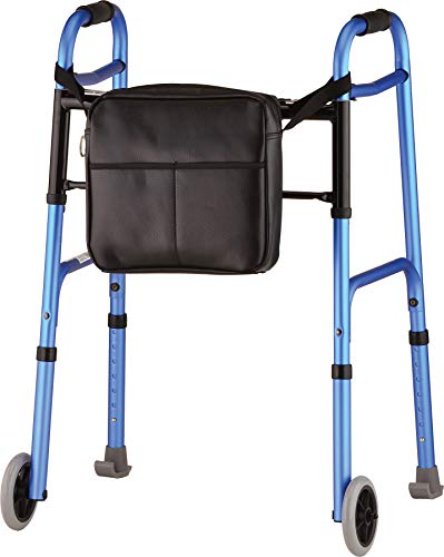 NOVA Universal Tote Bag for Folding Walker, Rollators, Wheelchairs and Scooters, Classic Black