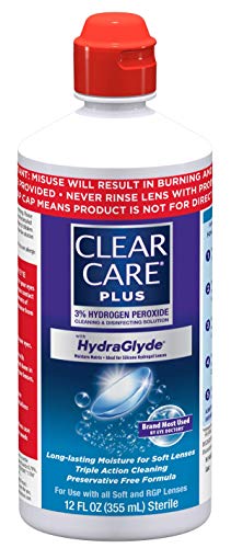 Clear Care Plus Cleaning and Disinfecting Solution with Lens Case, Clear, 12 Fl Oz