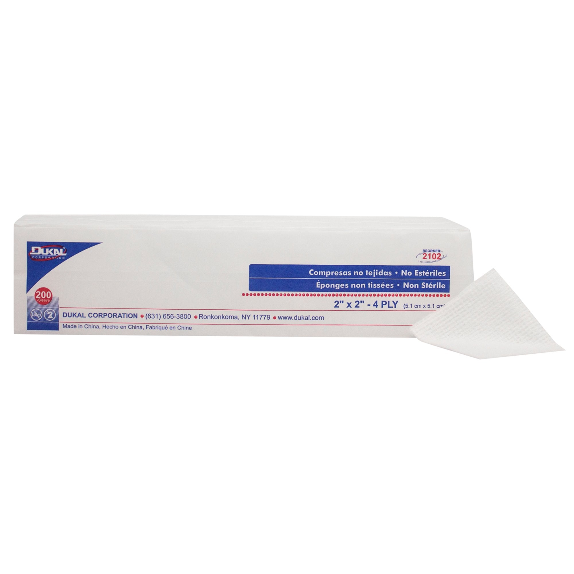 Nonwoven Sponge Clinisorb Polyester / Rayon 4-ply 2 X 2 Inch Square NonSterile