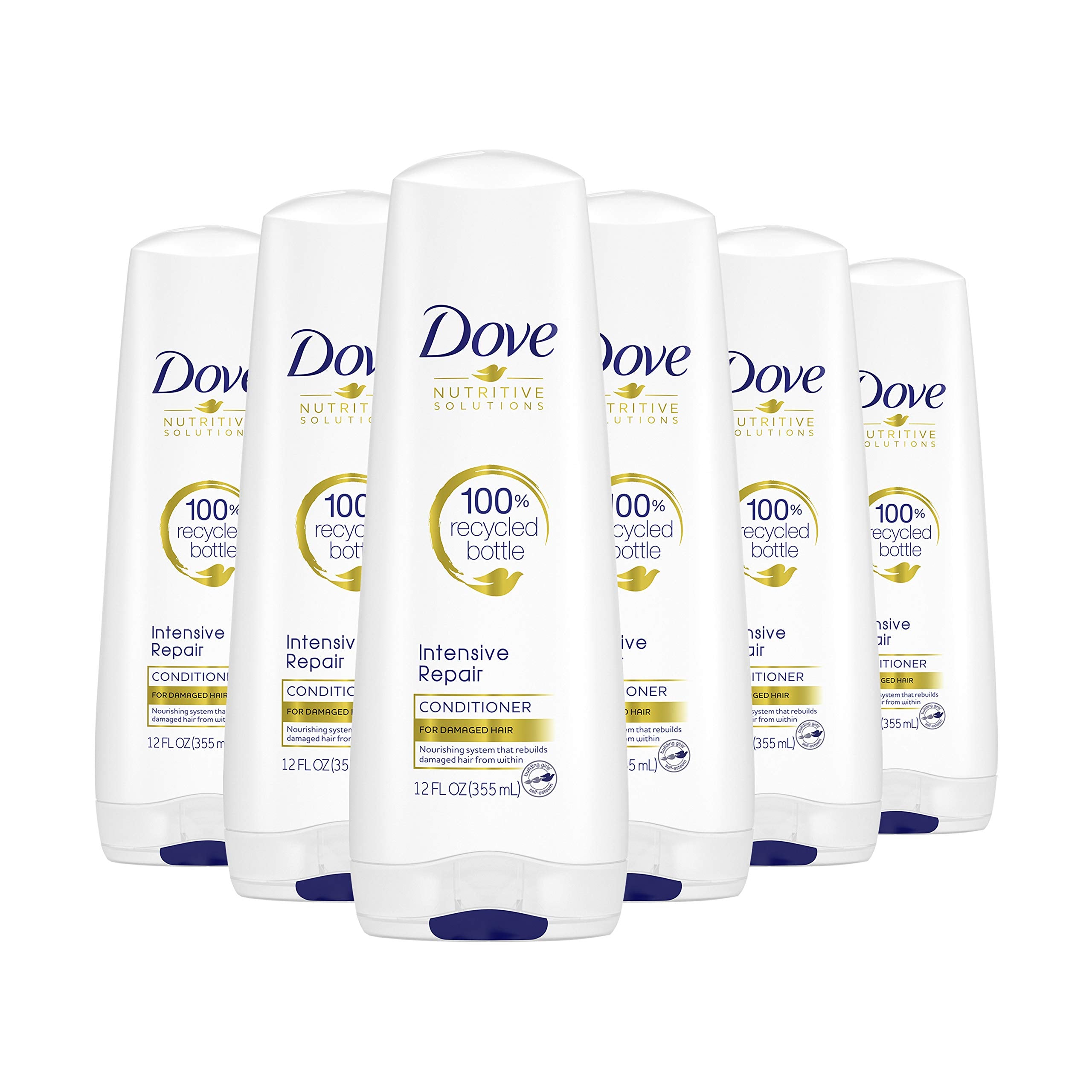 Dove Nutritive Solutions Strengthening Conditioner for Damaged Hair Intensive Repair Deep Conditioner Formula with Keratin Actives 12 oz, Pack of 6