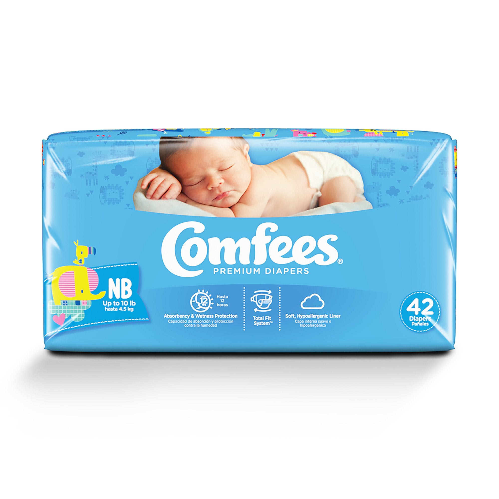 Unisex Baby Diaper Comfees Newborn Disposable Moderate Absorbency