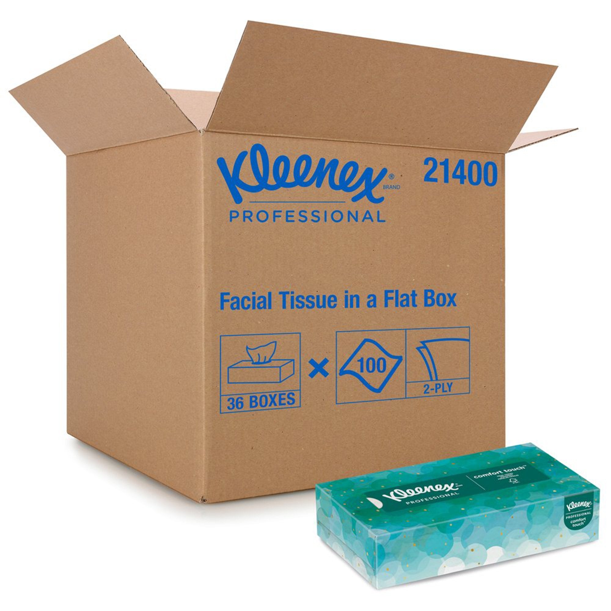 Kleenex Facial Tissue White 8-1/5 X 8-2/5 Inch 100 Count