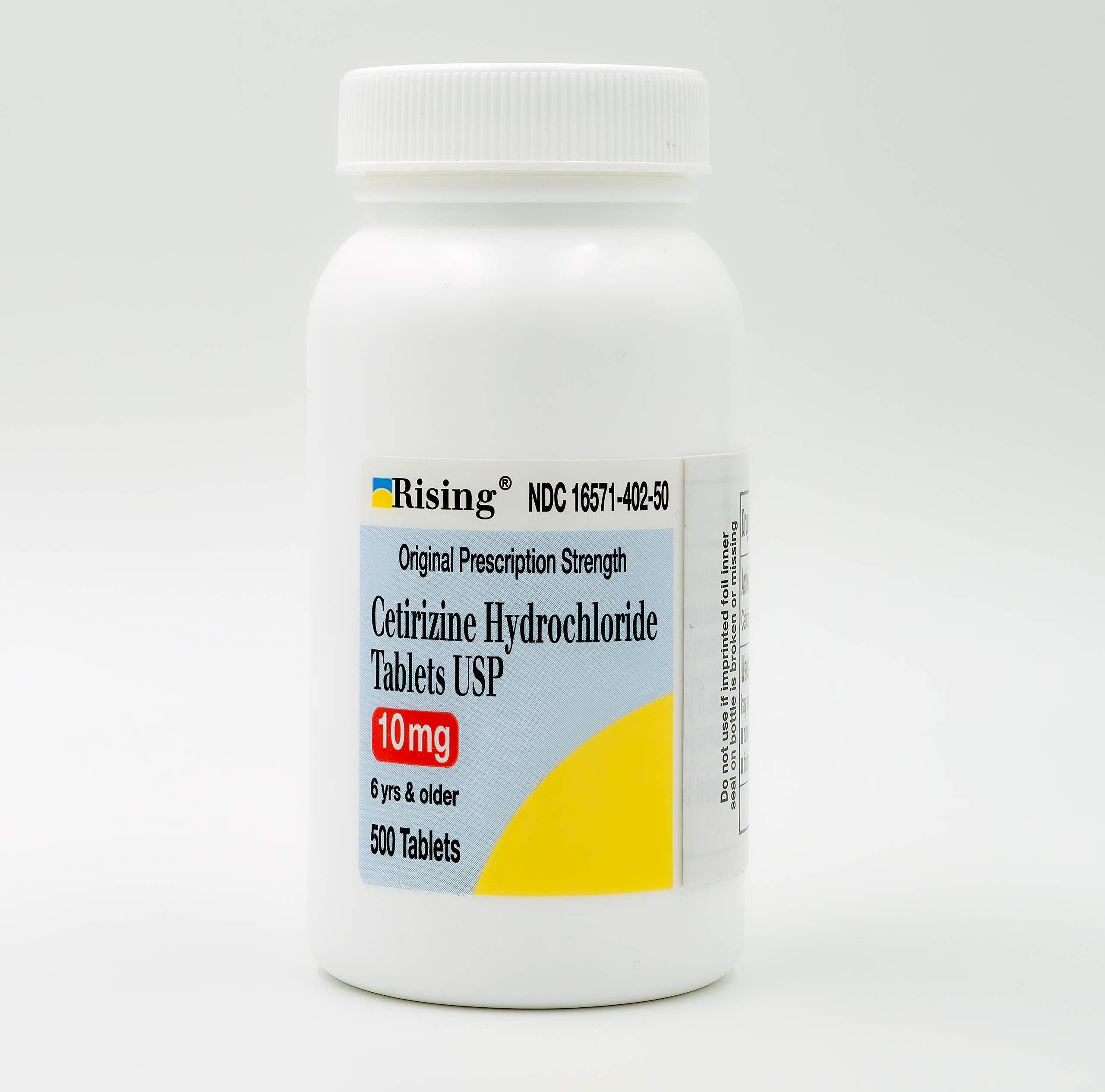 Rising Pharma - Cetirizine HCL 10 mg - Antihistamine Seasonal Allergy Tablets - 500 tablets